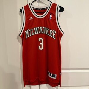 Adidas Red Milwaukee Basketball Jersey Brandon Jennings